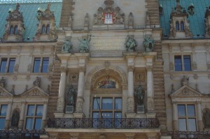 The front of the Hamburg Rathaus (Town hall)